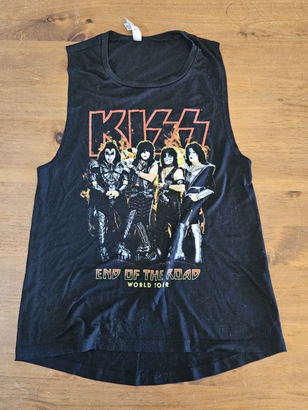 Bella Canvas Kiss Sleeveless Band Concert Tee Black Small